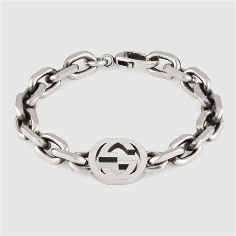 braccialetto argento gucci|Bracciali di lusso Gucci .